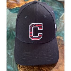 New Era 9FORTY Baseball Hat Mens OSFM Navy Blue Cleveland CLE USA Snapback Cap